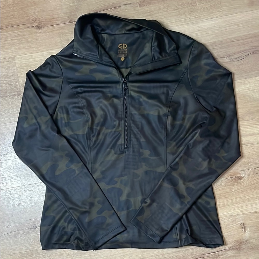 Goldbergh Luxury‎ Sports Half Zip Pully. Camo/Bark Colorway. XL. EUC!